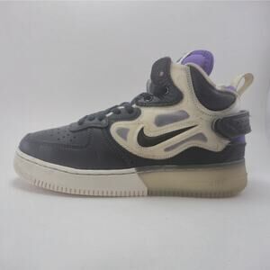 NIKE AIR Force 1 Mid React Off Noir Black Action Grape Shoes Size Mens 5.5